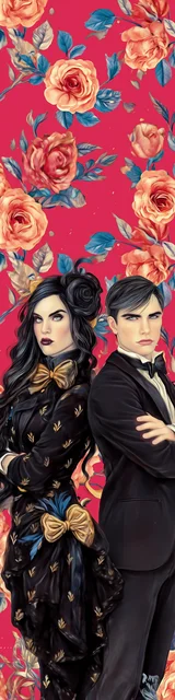 Free vampire bookmark featuring vampires facing away